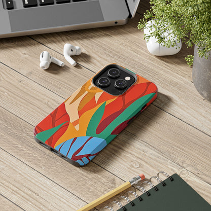 Abstract Autumn Leaves Tough Phone Case | Aesthetic