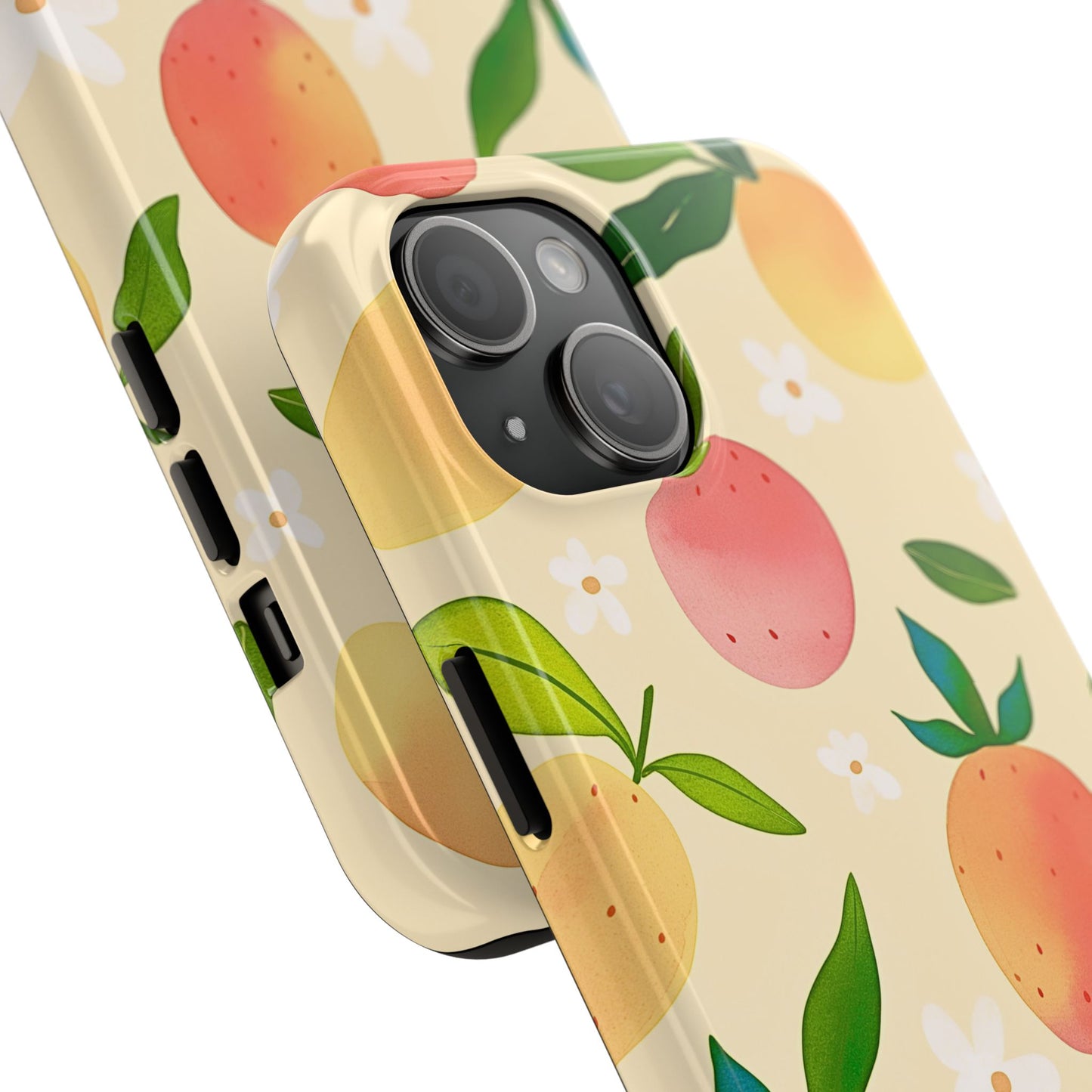 Mango Orange Fruit Pattern Tough Phone Case | Aesthetic