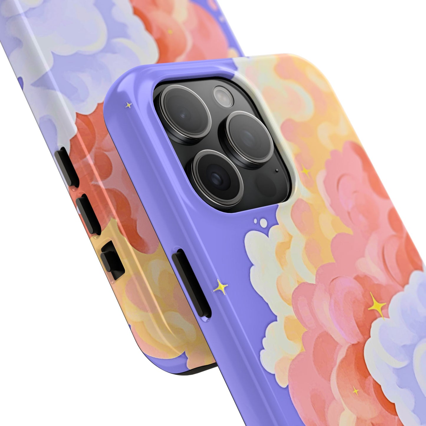Funda resistente para teléfono con diseño de nubes de colores de ensueño | Estética