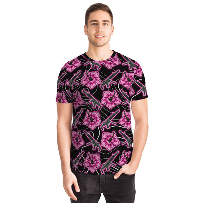 Rad Palm High Capacity Hibiscus Black Neon Unisex T-Shirt
