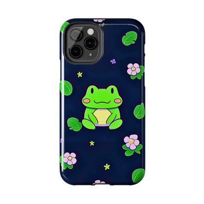 Adorable Froggy Black Tough Phone Case | Animals