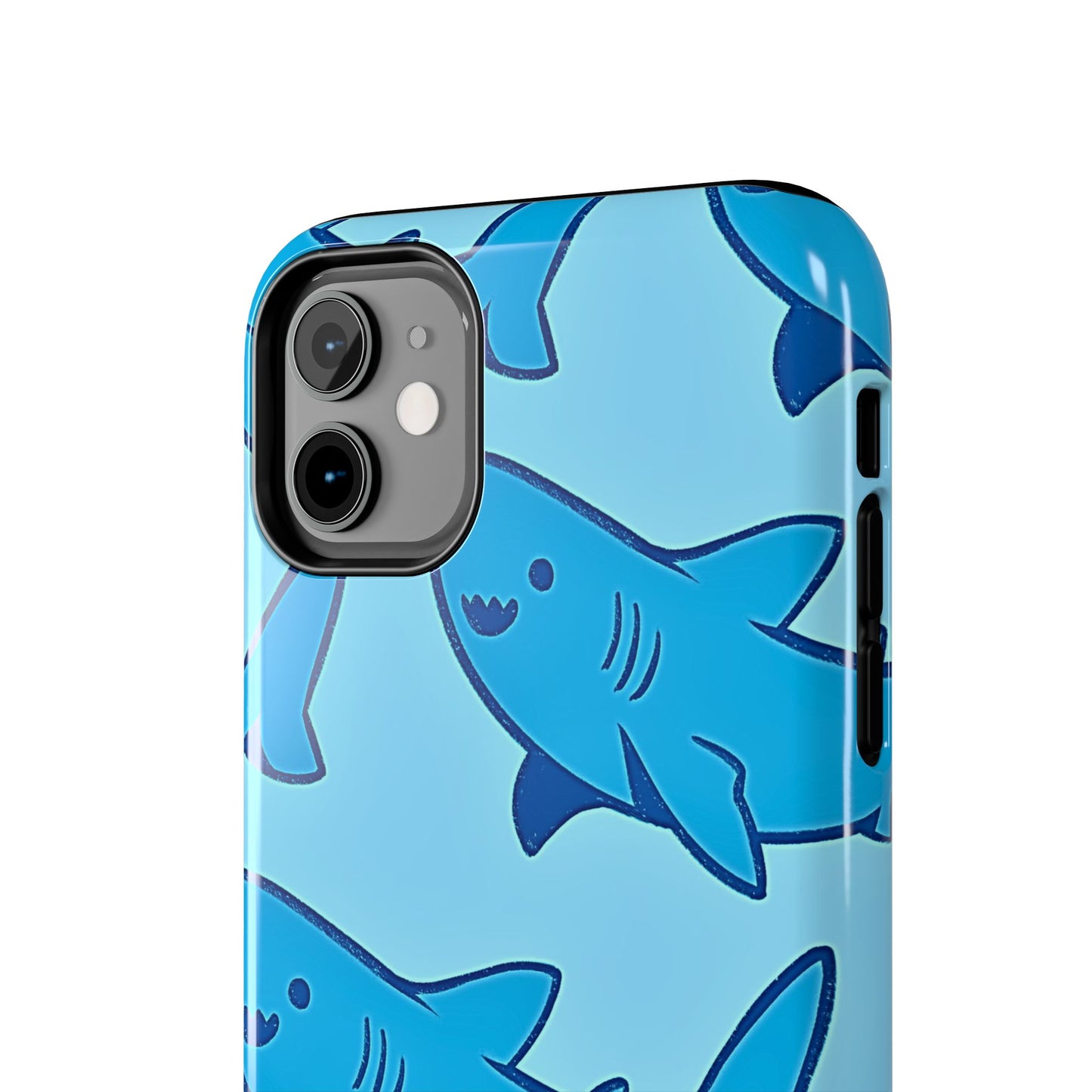 Smiley Shark Fun Pattern Tough Phone Case | Animals