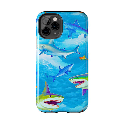 Sharks in the Sky Pattern Style Tough Phone Case | Animals
