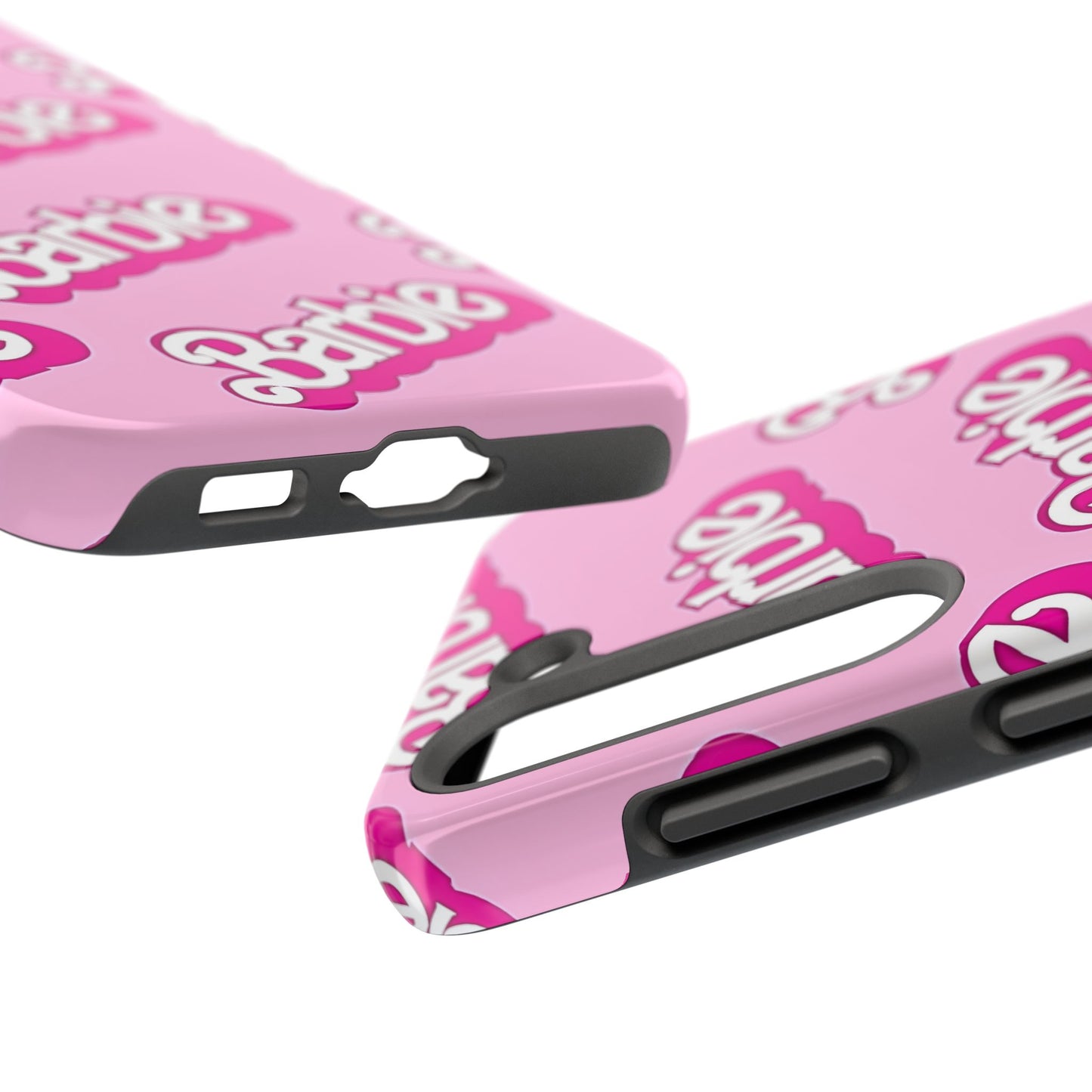 Funda rígida para teléfono con estampado retro del logotipo de Barbie | Estética