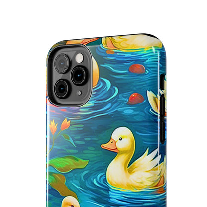 Ducks in the Pond Pattern Style Tough Phone Case | Animals