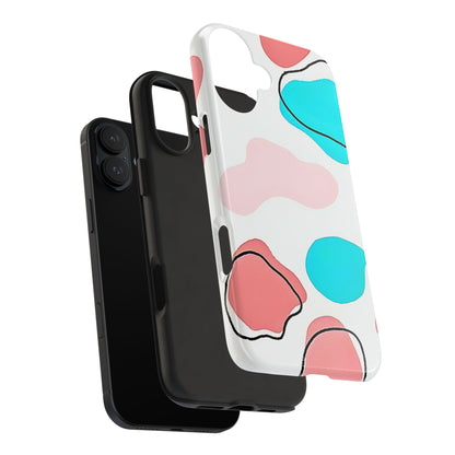 Abstract Shapes Preppy Pastel Style (Version 1) Tough Phone Case | Aesthetic