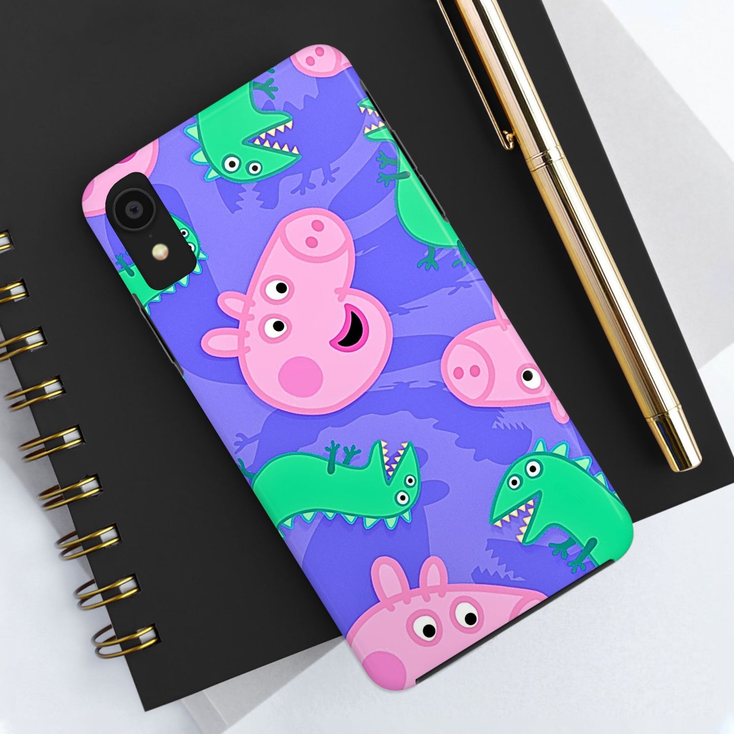 Peppa Pig & George Dinosaur Pattern Tough Phone Case | Cartoons - Peppa Pig