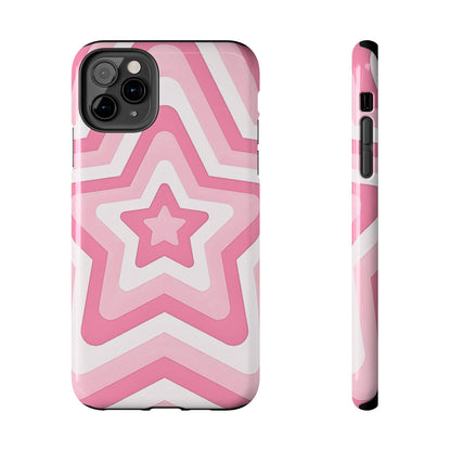 Pink Preppy Star Pattern Style Tough Phone Case | Aesthetic