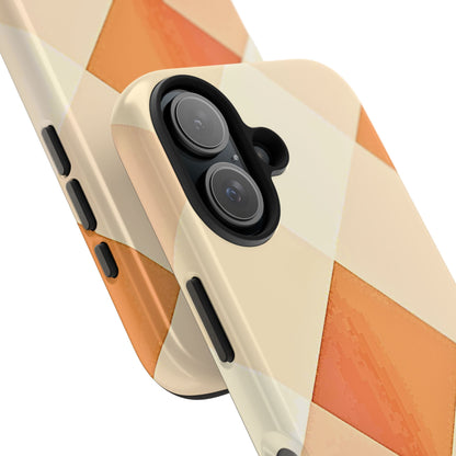 Pastel Minimalist Two-Tone Checkerboard Tough Phone Case | Aesthetic
