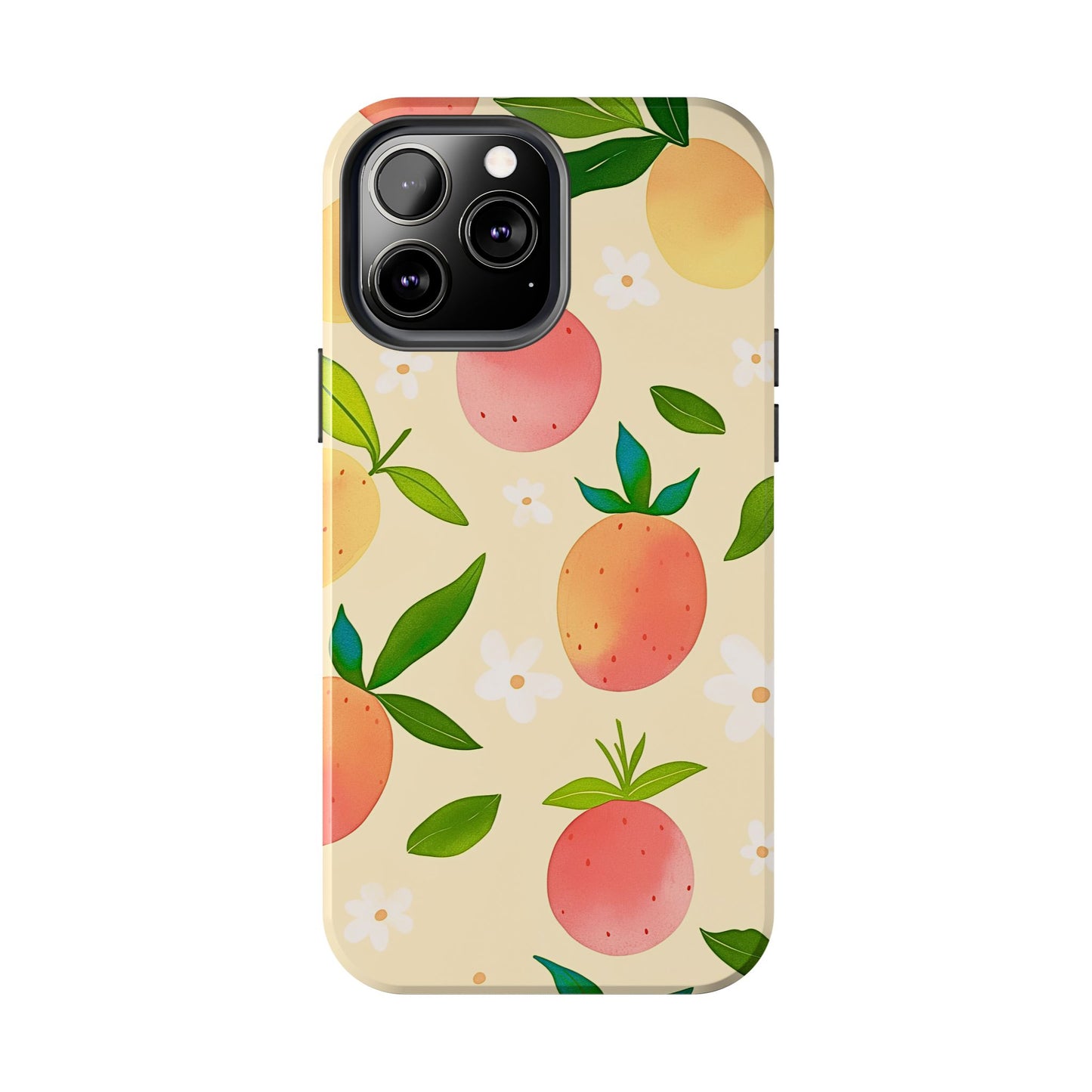 Mango Orange Fruit Pattern Tough Phone Case | Aesthetic