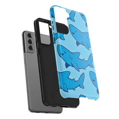 Smiley Shark Fun Pattern Tough Phone Case | Animals