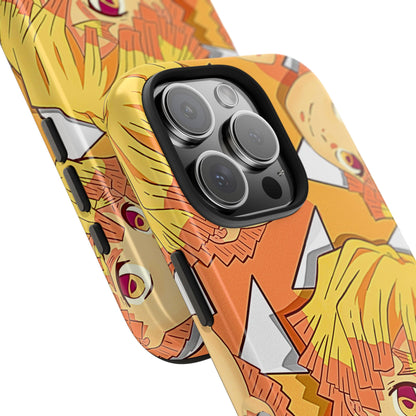 Zenitsu Agatsuma Haori Head Pattern Tough Phone Case | Anime - Demon Slayer