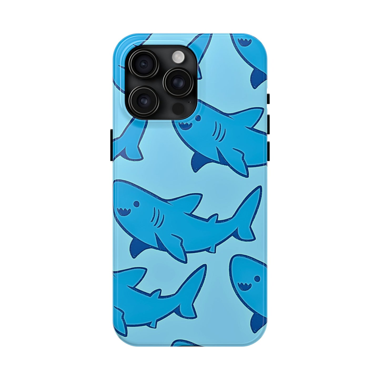 Smiley Shark Fun Pattern Tough Phone Case | Animals