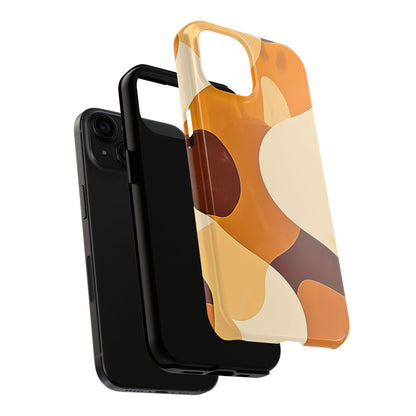 Funda/Cubierta resistente para teléfono con diseño en beige y marrón Earth Harmony | Estética