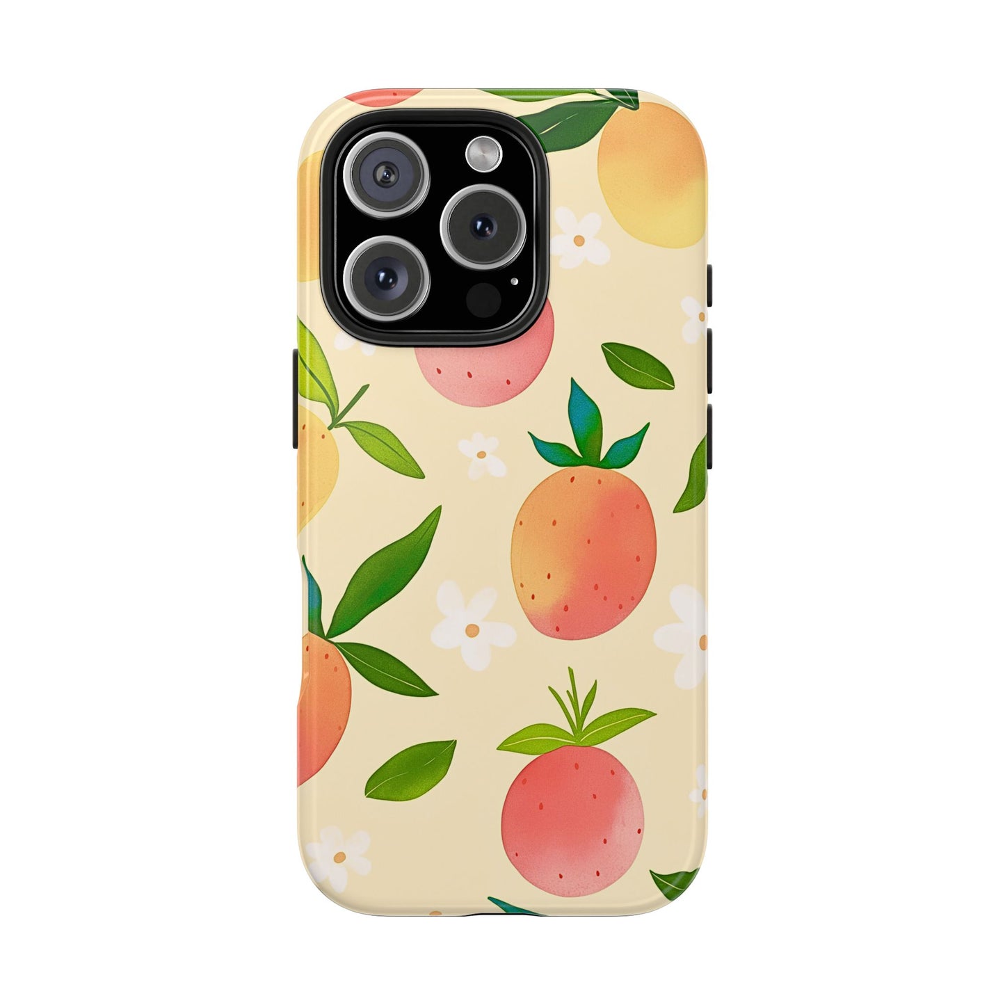 Mango Orange Fruit Pattern Tough Phone Case | Aesthetic