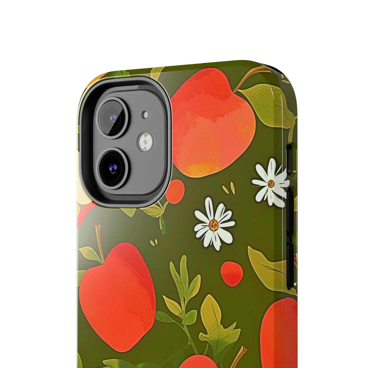 Funda/Cubierta resistente para teléfono con diseño de manzanas y bayas | Estética