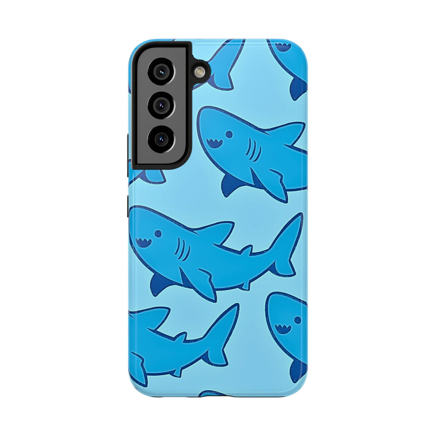 Smiley Shark Fun Pattern Tough Phone Case | Animals