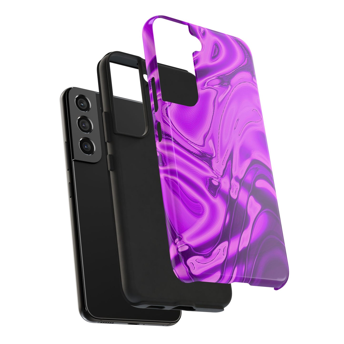 Liquid Metal Purple Tough Phone Case | Aesthetic