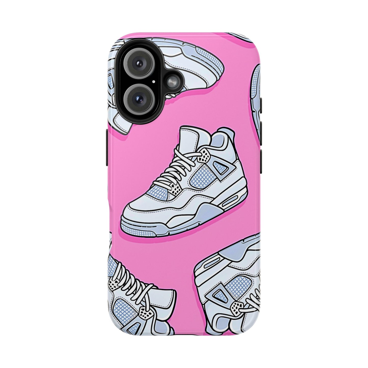 Funda resistente para teléfono con diseño de zapatillas Jordan 4 blancas | Estética
