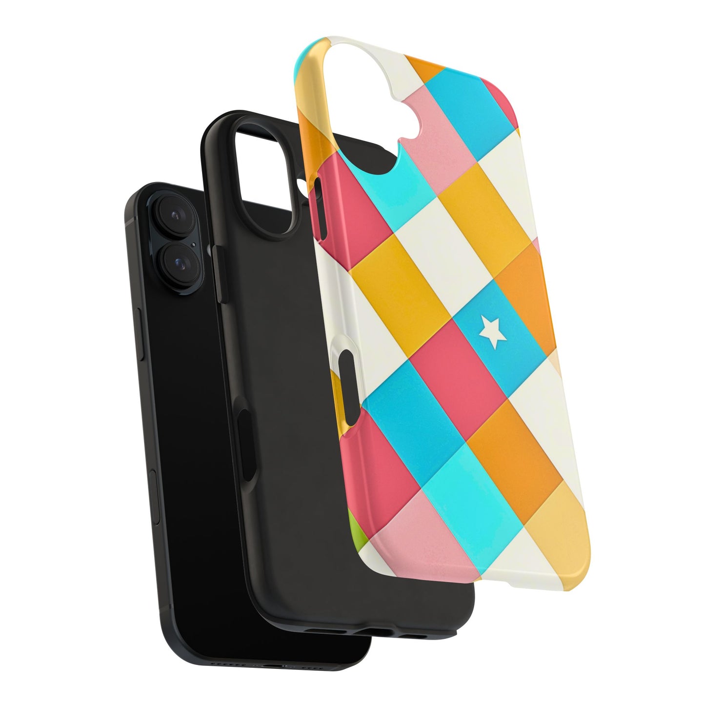 Vibrant Preppy Checkered Tough Phone Case | Aesthetic
