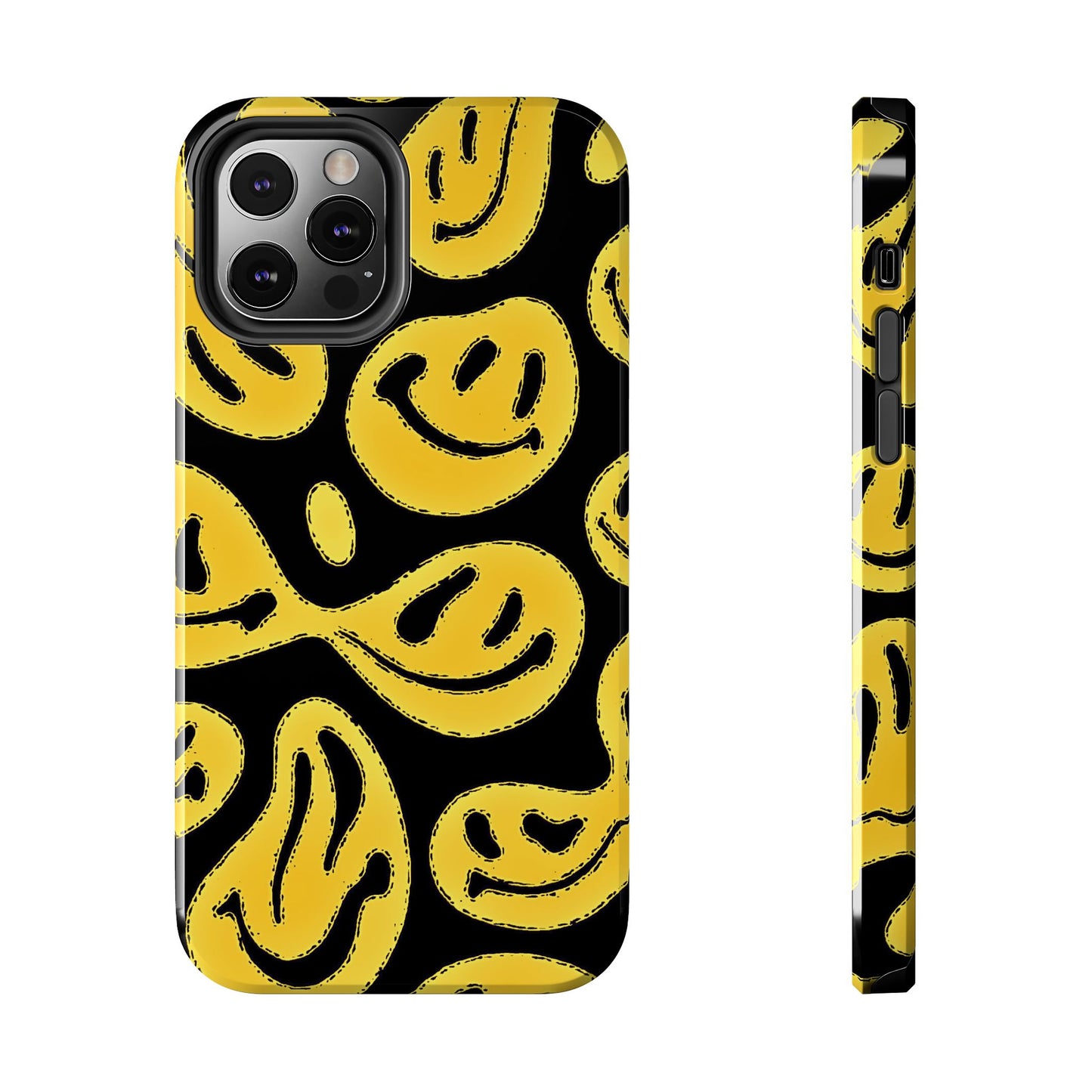 Funda resistente para teléfono con cara sonriente psicodélica colorida (versión 1) | Estética