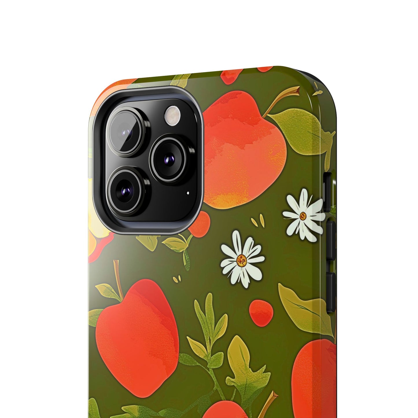 Funda/Cubierta resistente para teléfono con diseño de manzanas y bayas | Estética