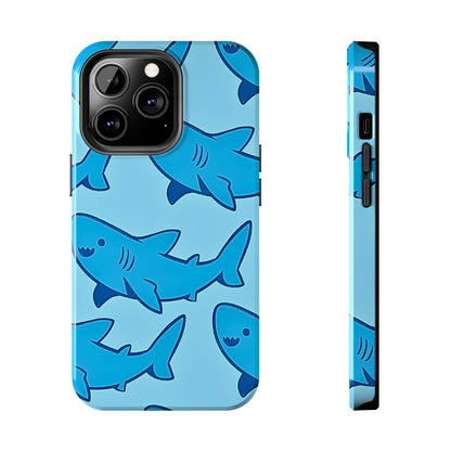 Smiley Shark Fun Pattern Tough Phone Case | Animals