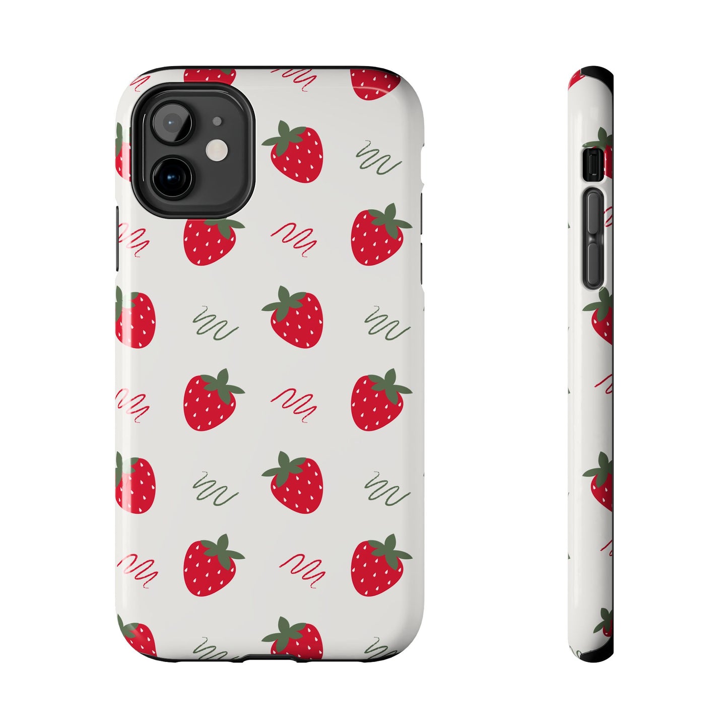 Strawberry Doodle Delight Tough Phone Case | Food