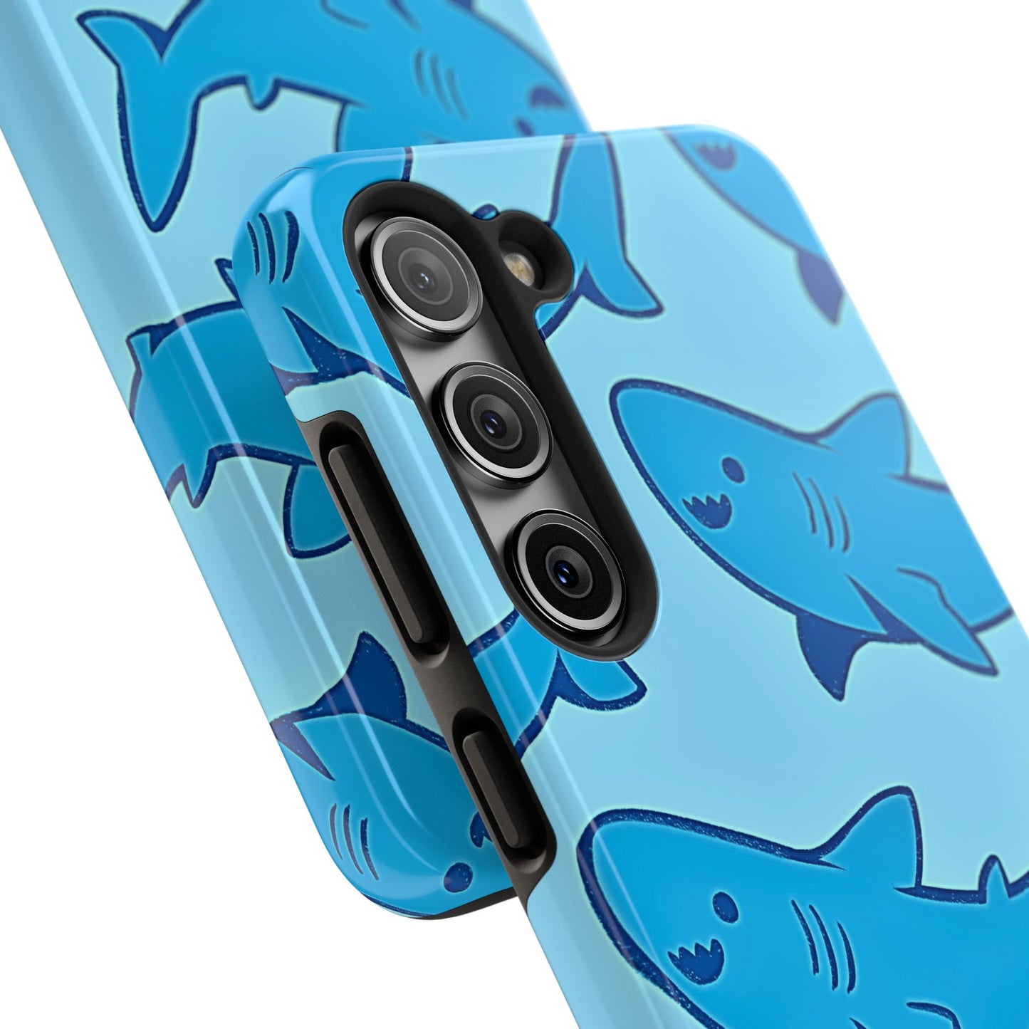 Smiley Shark Fun Pattern Tough Phone Case | Animals
