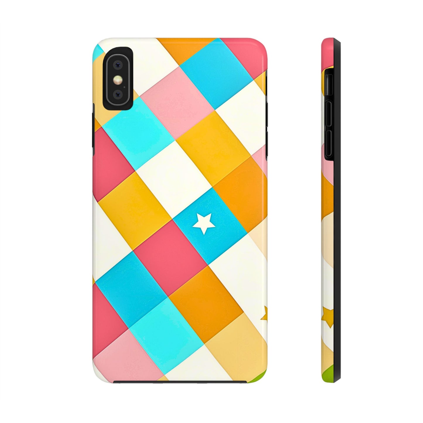 Vibrant Preppy Checkered Tough Phone Case | Aesthetic