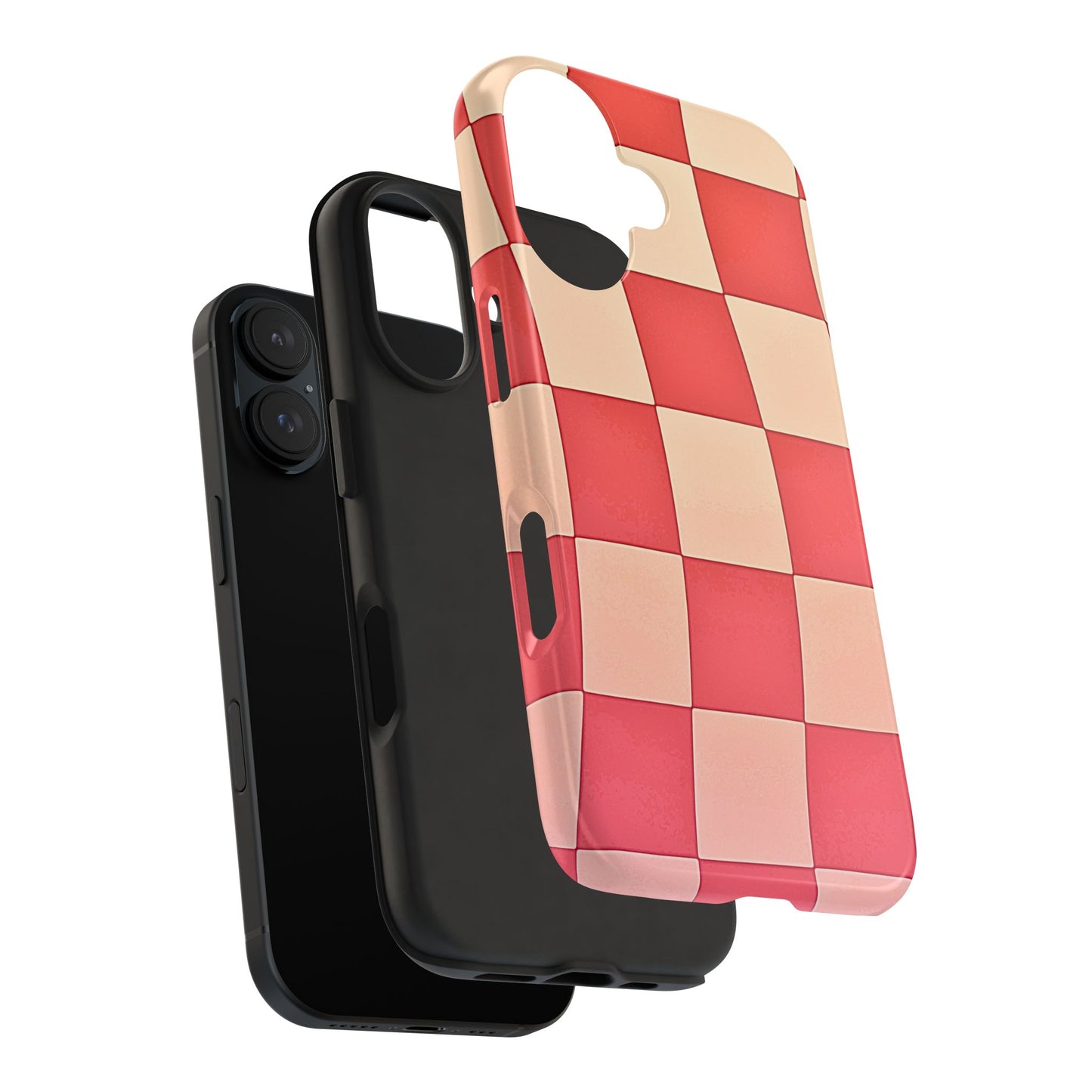 Preppy Checkered Pink Tough Phone Case | Aesthetic