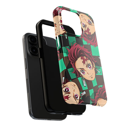 Tanjiro Kamado Head Pattern Tough Phone Case | Anime - Demon Slayer
