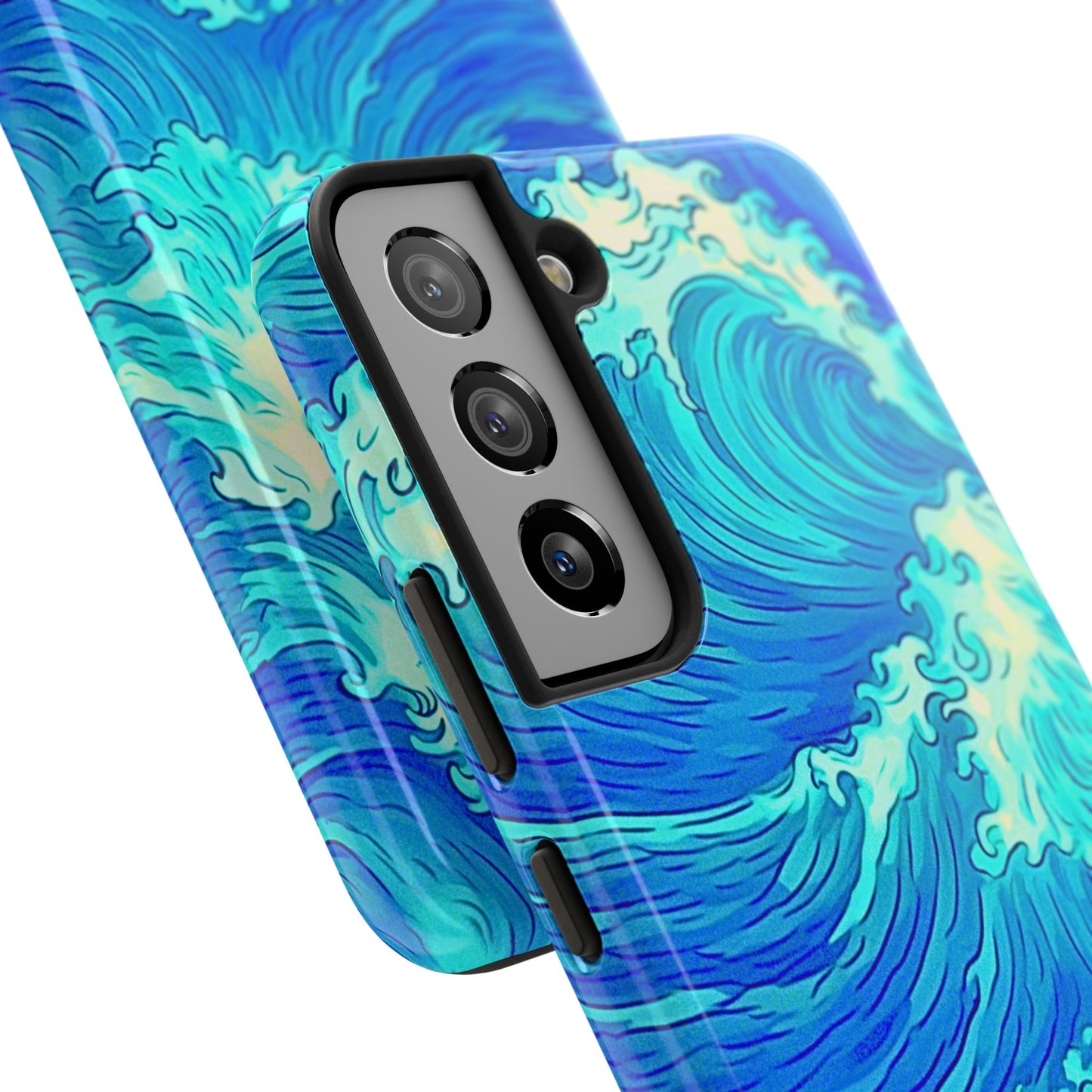 Funda resistente para teléfono con diseño de olas de agua | Estética