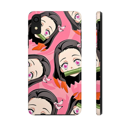 Nezuko Kamado Head Pattern Tough Phone Case | Anime - Demon Slayer
