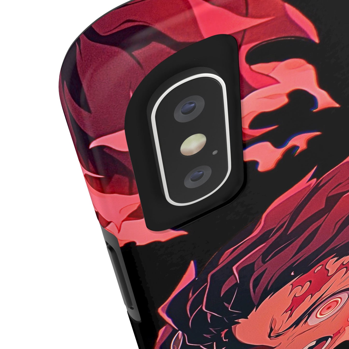 Tanjiro Kamado Flamed Style Black Tough Phone Case | Anime - Demon Slayer