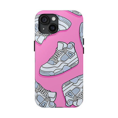 Funda resistente para teléfono con diseño de zapatillas Jordan 4 blancas | Estética