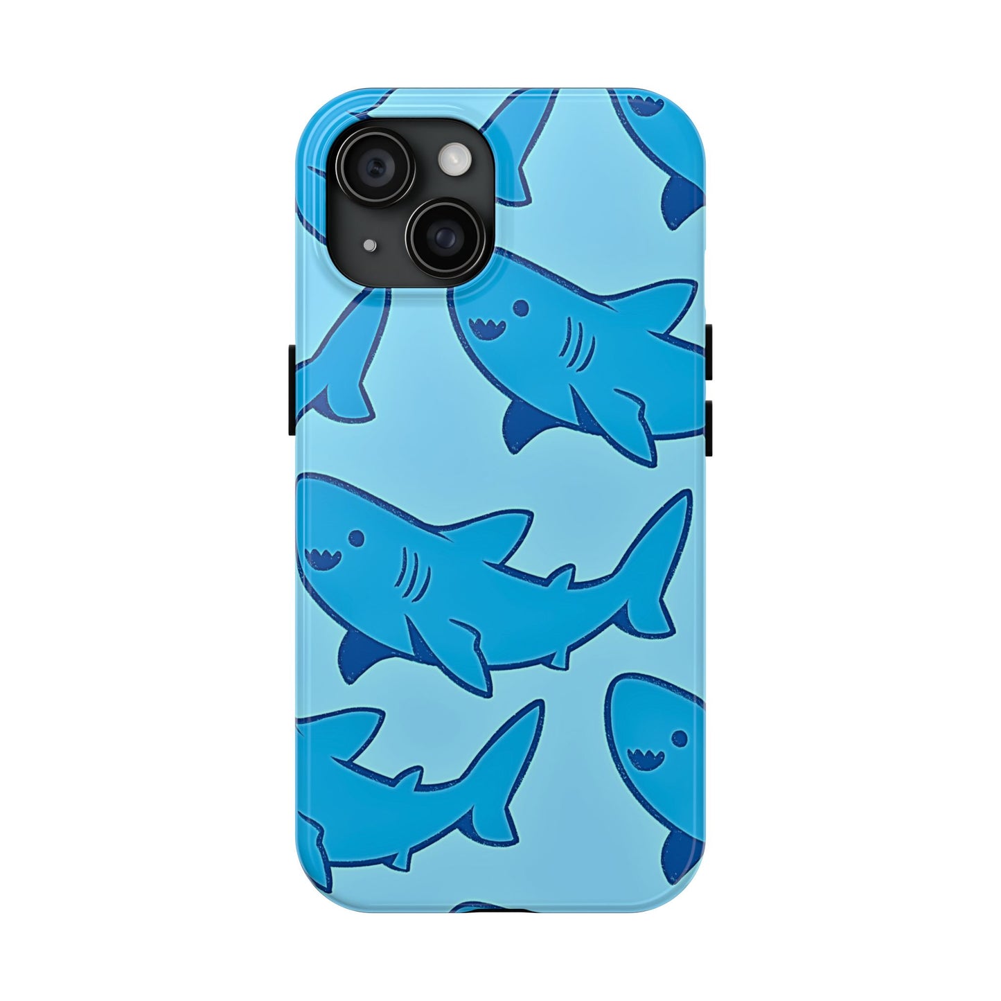 Smiley Shark Fun Pattern Tough Phone Case | Animals