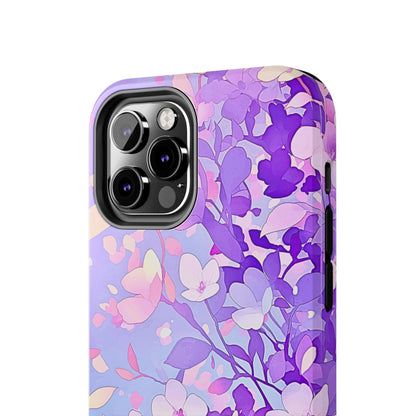 Funda resistente para teléfono con delicados estampados florales en tonos pastel | Estética