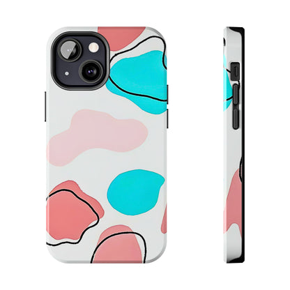 Abstract Shapes Preppy Pastel Style (Version 1) Tough Phone Case | Aesthetic