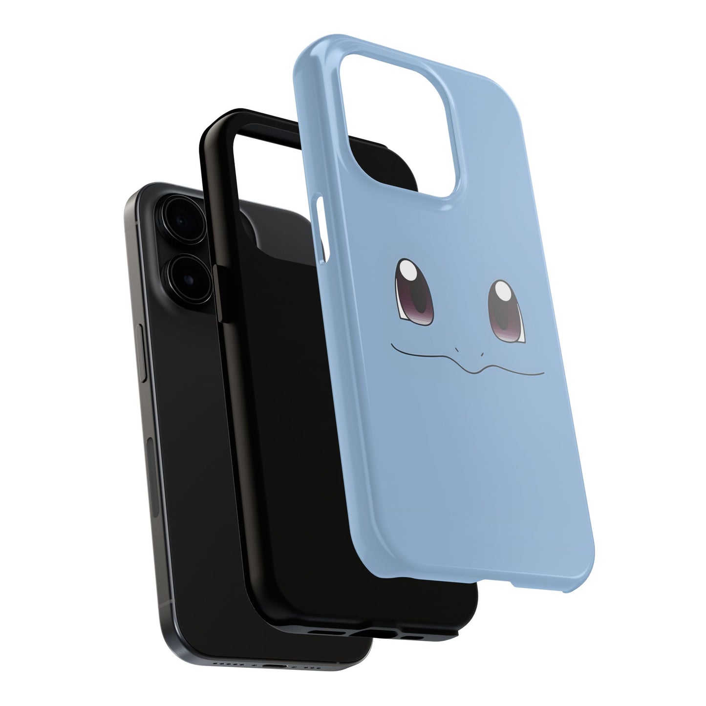 Blue Turtle Simple Blue Smile Tough Phone Case | Anime