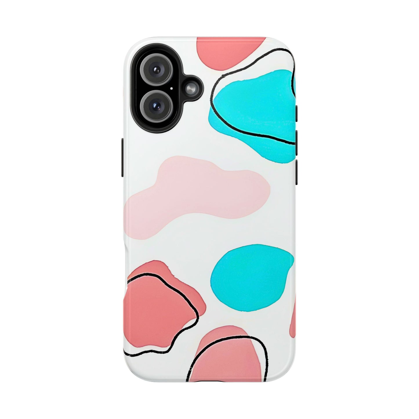 Abstract Shapes Preppy Pastel Style (Version 1) Tough Phone Case | Aesthetic