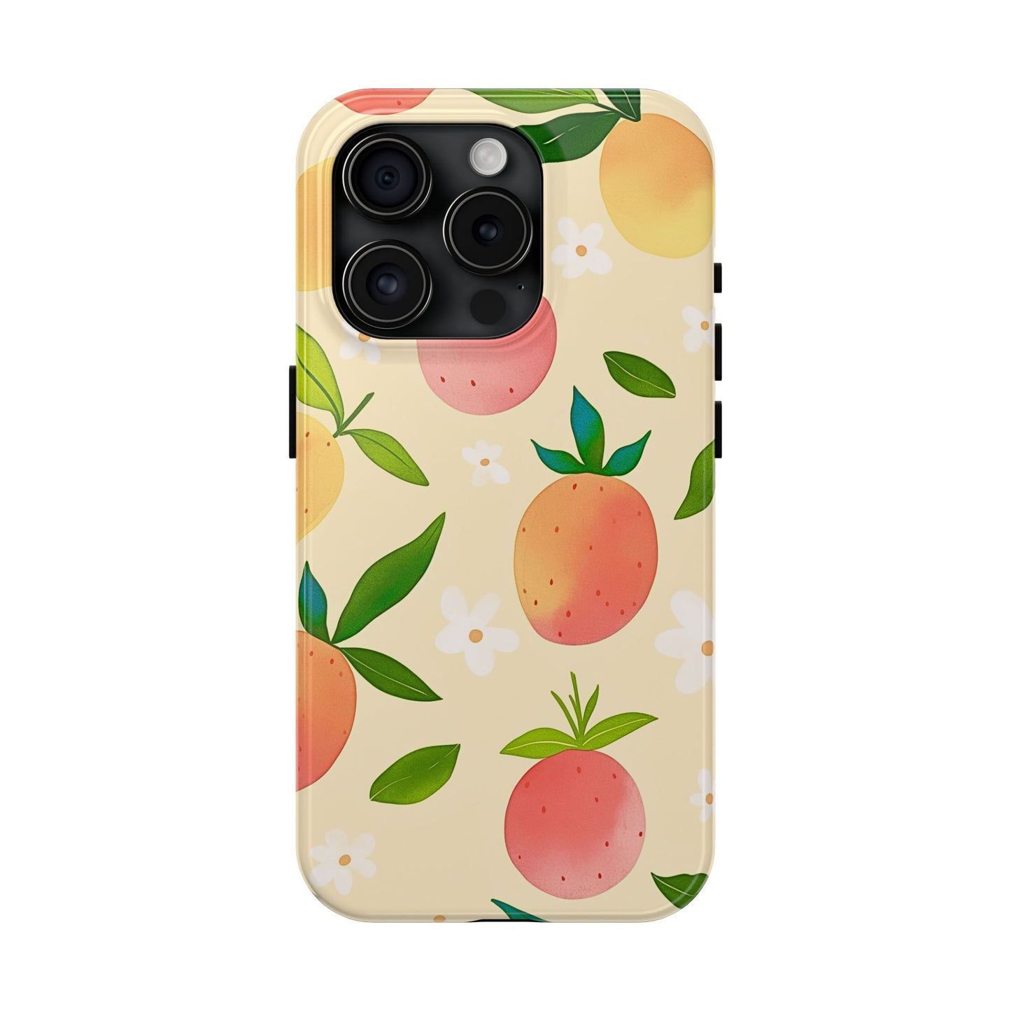 Mango Orange Fruit Pattern Tough Phone Case | Aesthetic