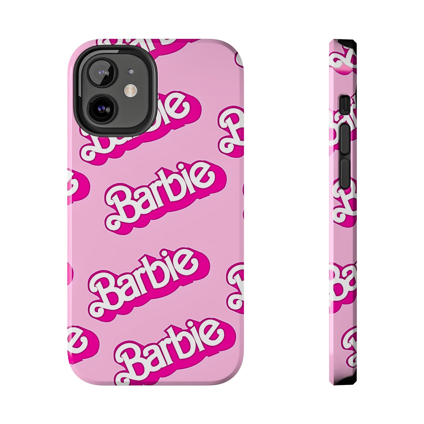 Funda rígida para teléfono con estampado retro del logotipo de Barbie | Estética