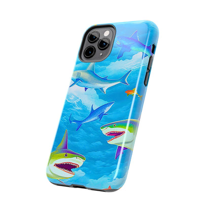 Sharks in the Sky Pattern Style Tough Phone Case | Animals
