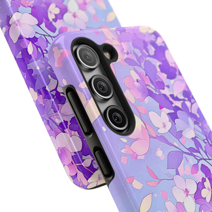 Funda resistente para teléfono con delicados estampados florales en tonos pastel | Estética