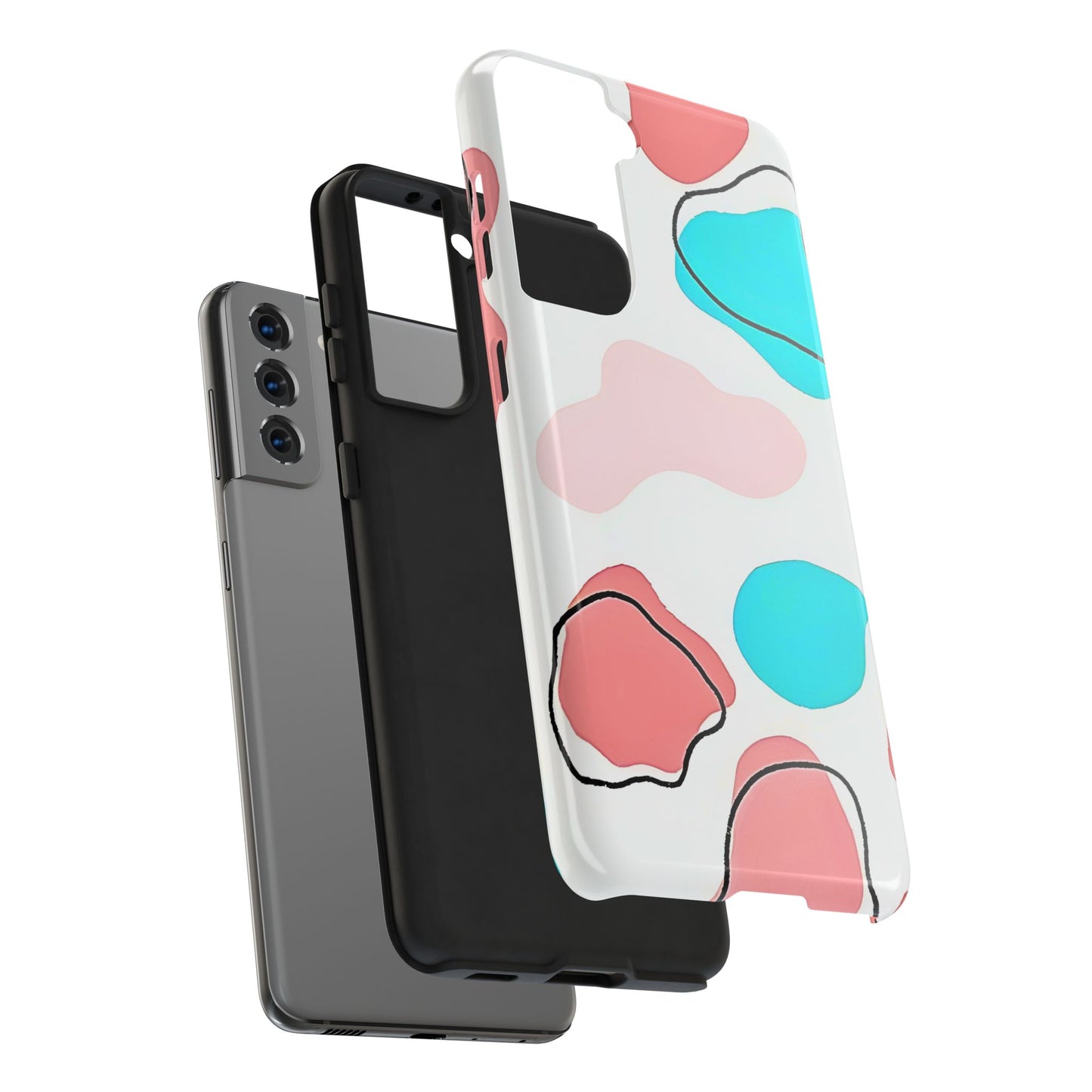 Abstract Shapes Preppy Pastel Style (Version 1) Tough Phone Case | Aesthetic