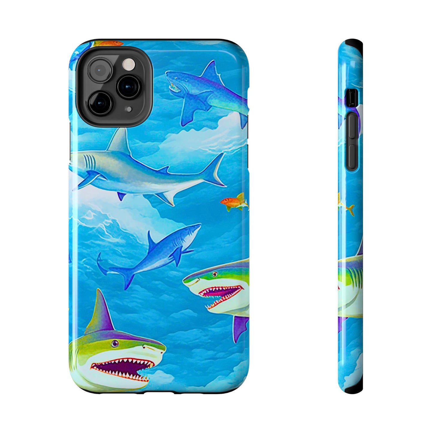 Sharks in the Sky Pattern Style Tough Phone Case | Animals