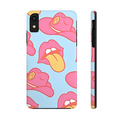 Funda resistente para teléfono con estampado de sombrero vaquero y labios sensuales (versión 1) | Estética