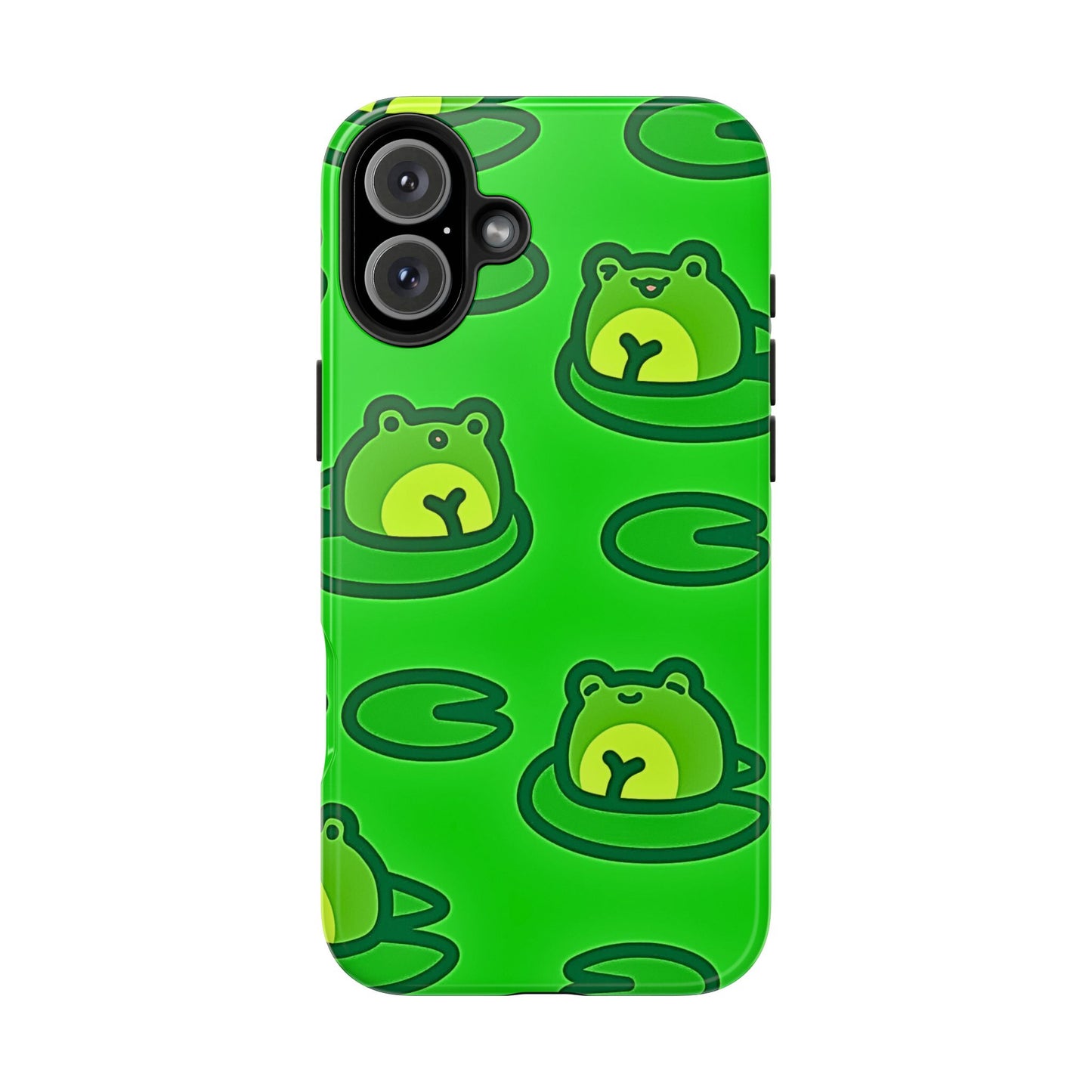 Cute Green Frogs Pattern Tough Phone Case | Animals