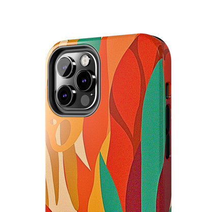 Abstract Autumn Leaves Tough Phone Case | Aesthetic